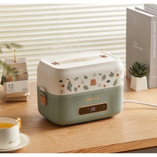 Hộp cơm cắm điện Bear DFH-B15Q1, 1.5 lít, chức năng hẹn giờ tự động, nấu chín và hâm nóng, giữ nhiệt, dùng inox 304