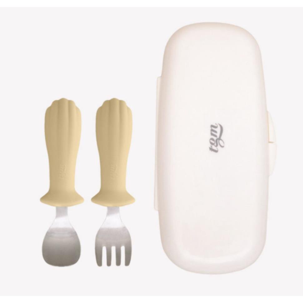 Set Thìa Dĩa Silicon kèm hộp cao cấp TGM Hàn Quốc Cho Bé Tập Ăn Dặm