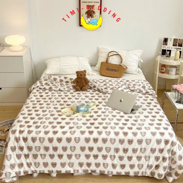 Chăn thun lạnh hàn quốc mùa hè cao cấp, mát mẻ, kích thước 2x2,3m – Mền thun lạnh - Timibedding