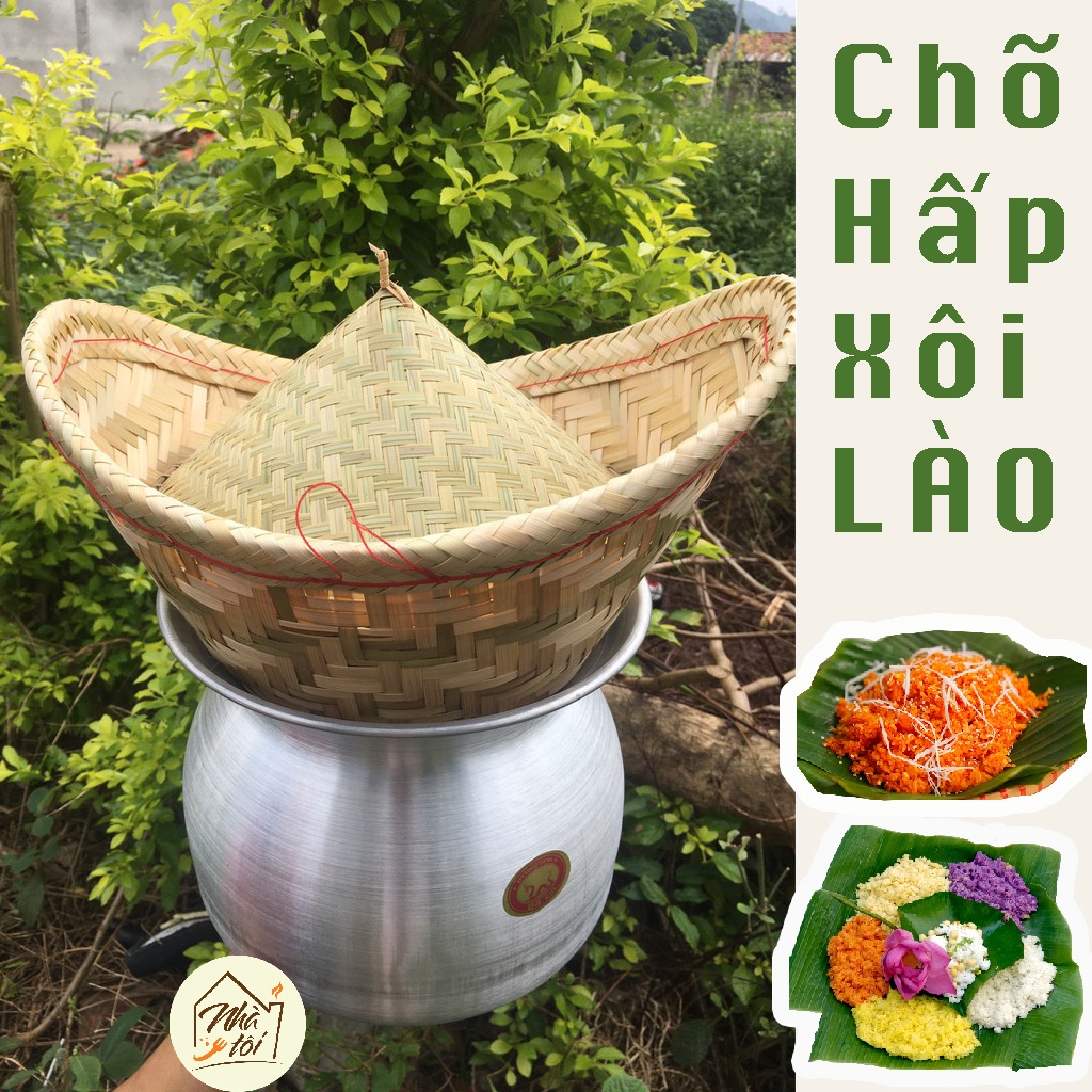 Bộ Chõ Hấp Xôi Đồ Xôi Chính Hãng Nước Lào Cao Cấp hàng xuất khẩu