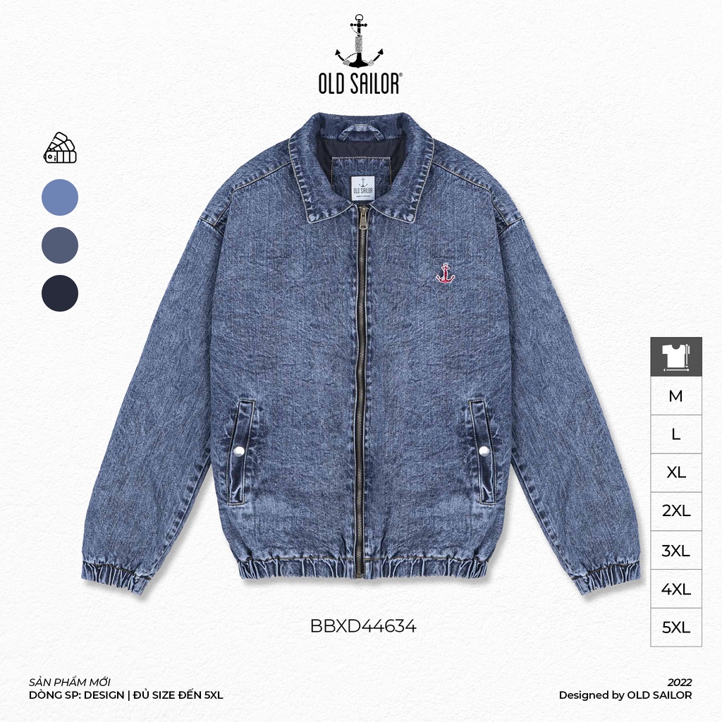 Áo Khoác Jean Nam OLD SAILOR Chất vải Denim Cao Cấp Đường May Tinh Tế Upto 5XL