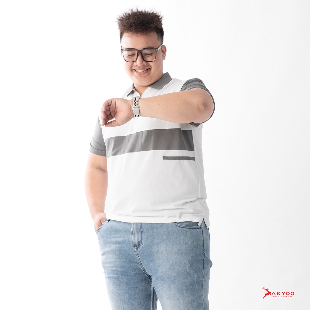 Áo Polo Bigsize 80-140KG AKYOO Cao Cấp chuẩn form, sang trọng - thanh lịch - PL TRANG C12