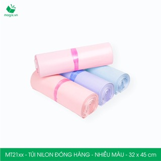 Combo 100 túi nilon gói hàng 32x45 cm - túi niêm phong đóng hàng - nhiều màu