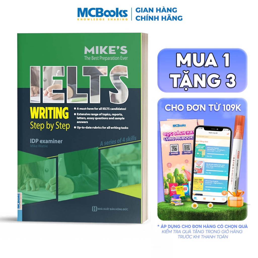 Sách - Ielts Writing Step By Step - Dành Cho Người Luyện Thi Ielts - MCB