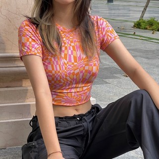 Áo ERRORIST Checked Orange Crop
