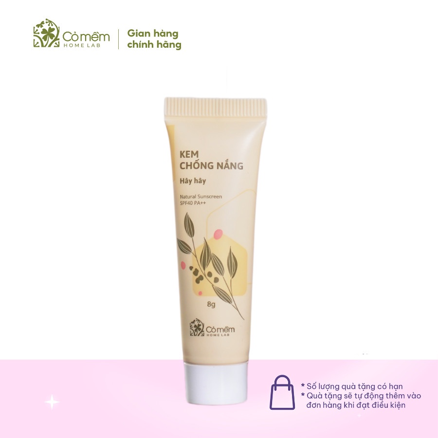 Kem Chống Nắng Thiên Nhiên Minisize Cỏ Mềm 8g