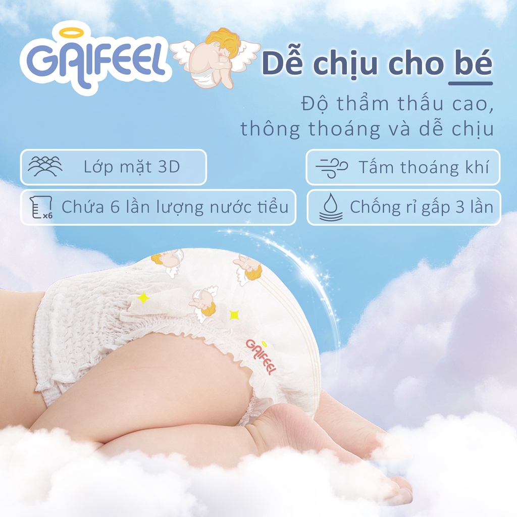 GAIFEEL Tã Dán Cho Bé Sơ Sinh Tã Quần Cho Bé  L XL XXL XXXL 5 Gói