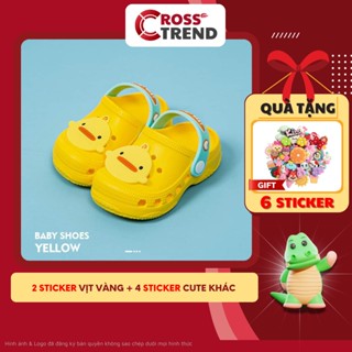 Dép cross cho bé, Dép sục cho bé trai gái hãng Cherrful Mario siêu nhẹ tặng 4 sticker charm 2D CROSS TREND