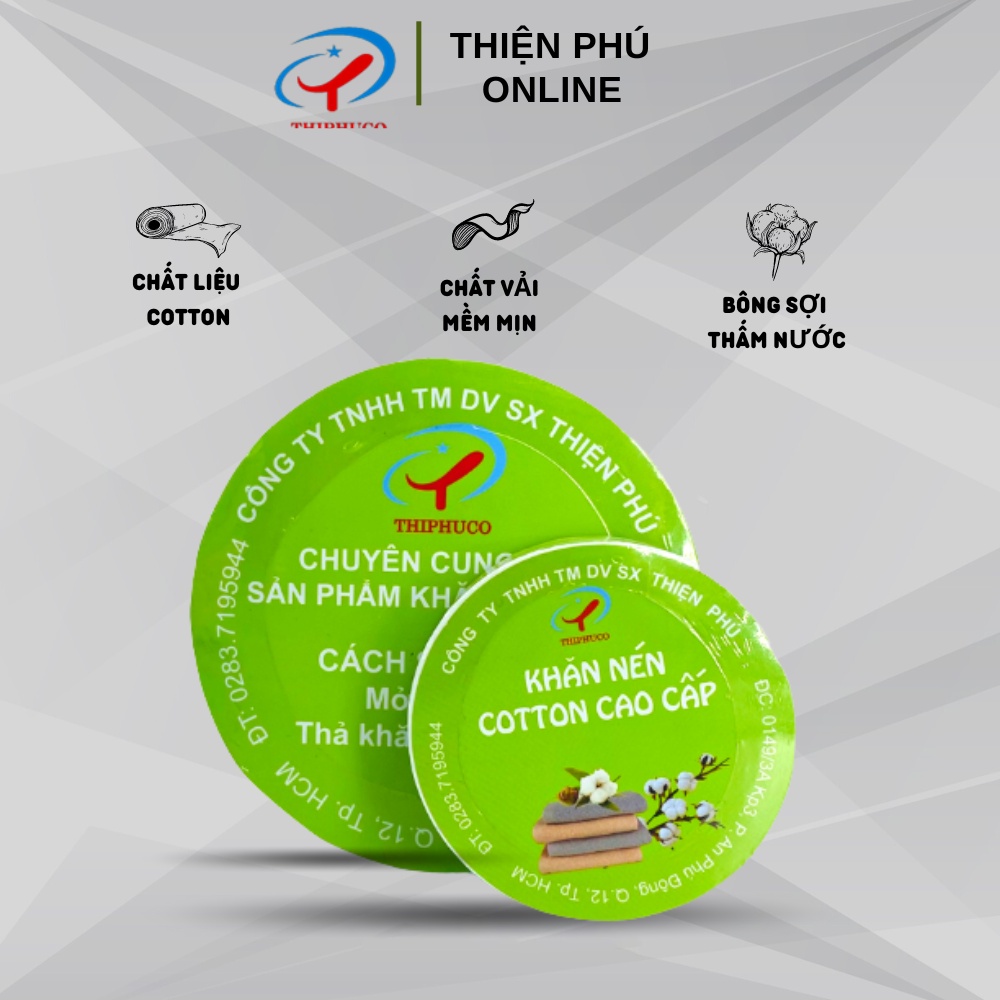 [Mã BMLTA50 giảm đến 50K đơn 99K] Khăn Tắm Nén Du Lịch THIPHUCO 50*100 Siêu Thấm Nước Tốt Vải Sợi Tự Nhiên Tái Sử Dụng | BigBuy360 - bigbuy360.vn