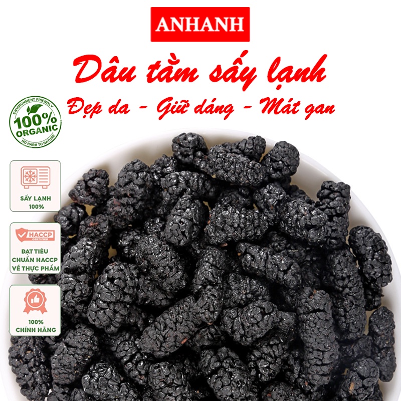 Dâu Tằm Sấy Khô 100gr Nguyên Quả To Đều Dẻo Ngọt Giữ Dáng Đẹp Da