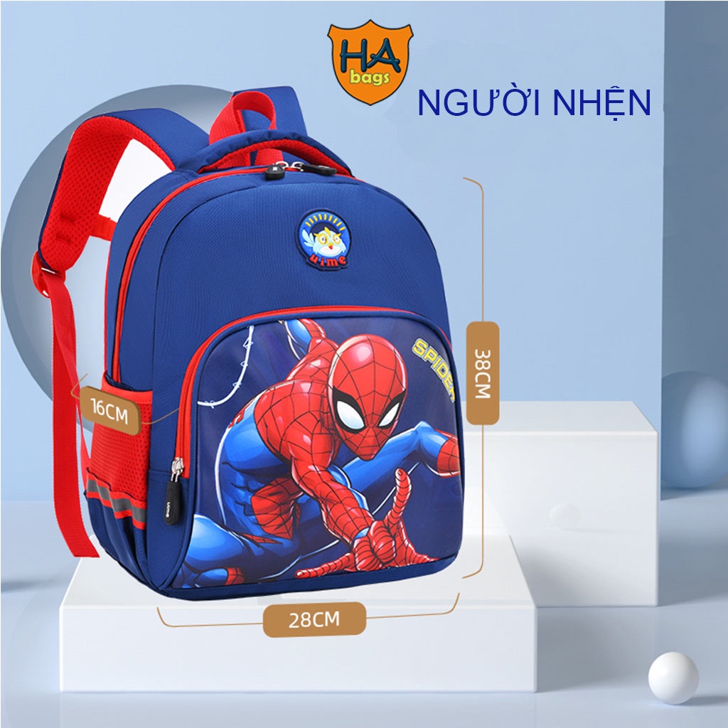 Balo cho học sinh lớp 1, 2, 3 siêu nhẹ HA1007 , kích thước 38x28x16cm