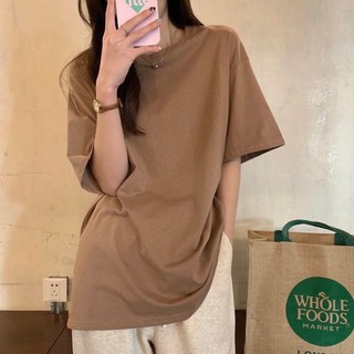 Áo thun cotton nữ trơn basic ALICE, Áo phông trơn Hàn Quốc năng động