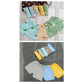 Set 5 quần đùi chục, quần chục đùi thun lạnh K.Woo cho bé trai bé gái