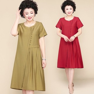 Đầm [Váy] trung niên suông dáng dài cho mẹ, cho bà cao cấp dự tiệc, đi làm, đi chơi, có big size [ẢNH THẬT+VIDEO]