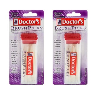 Tăm xỉa răng dẻo hàng mỹ - the doctor's brush picks interdental toothpicks - hộp 120 cây