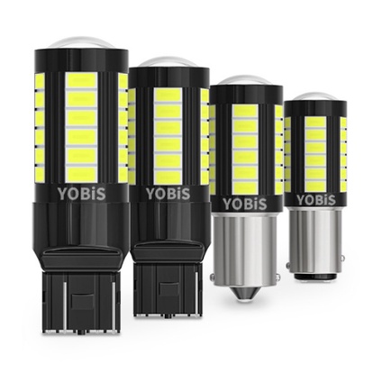 Đèn 33 mắt LED 12v-80v xi nhan, phanh, đèn lùi xe chân 1156 1157 7443, 3157 BA15S, P21W, BAU15S, PY21W, T20, T25