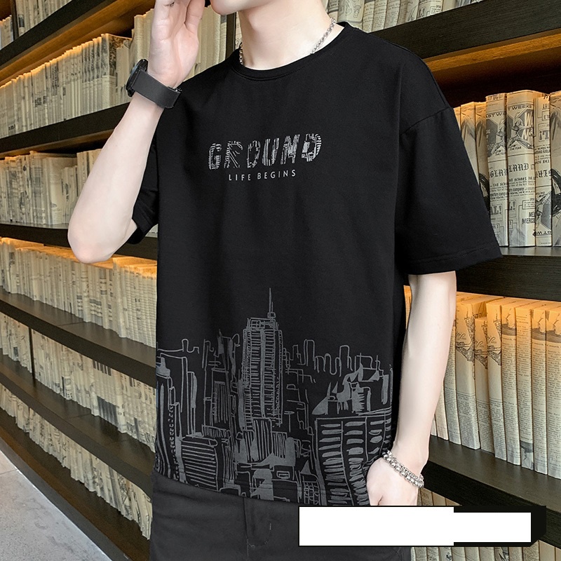 Áo thun nam, áo phông nam tay ngắn cổ tròn chất cotton khô, dày dặn thoáng mát hình OXO - An Cường Fashion