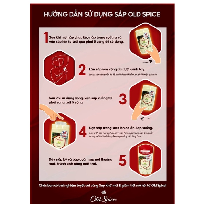 Lăn Khử Mùi Old Spice USA 85g/73g (Nhiều Mùi Hương)