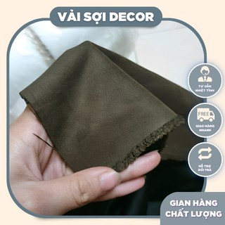 Vải da lộn màu nâu khói