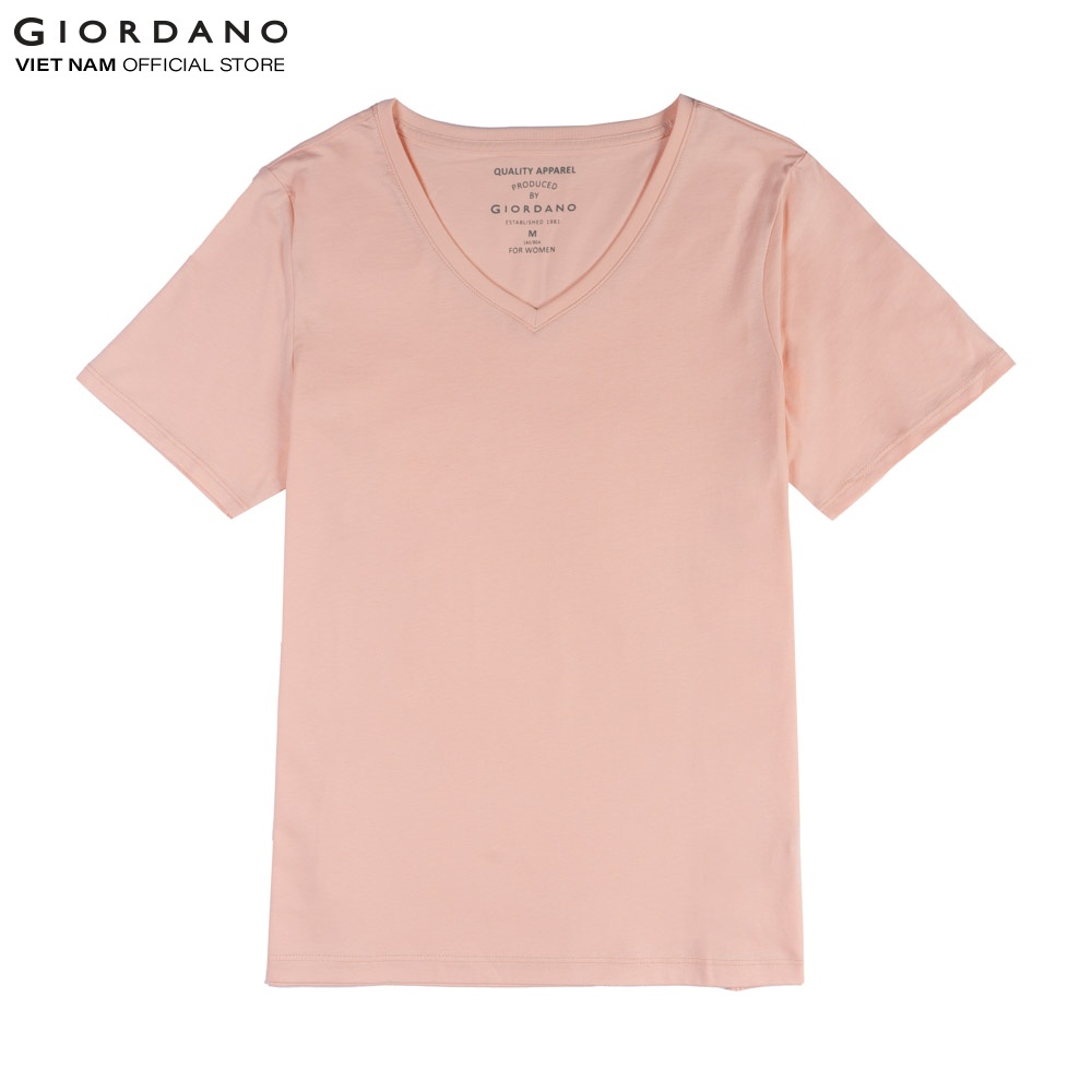 Áo Thun Ngắn Tay Cổ Tim Nữ Giordano 05322248