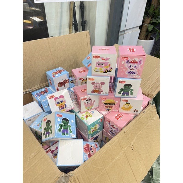 Đồ chơi mô hình lắp ráp 3D mini các nhân vật hoạt hình