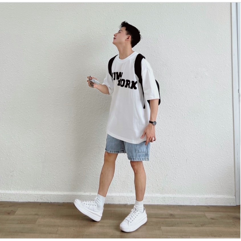 Quần Short Jean Túi Hộp Quần Jean Đùi Lưng Thun Thời Trang