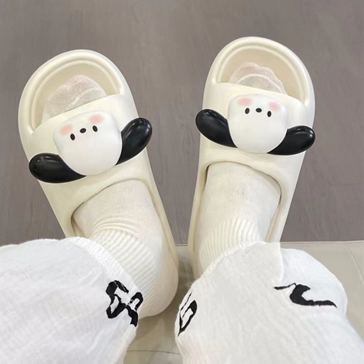 Dép Nữ  Động Vật Chó Con Cặp Đôi Chống Trượt Mùa Hè Dễ Thương