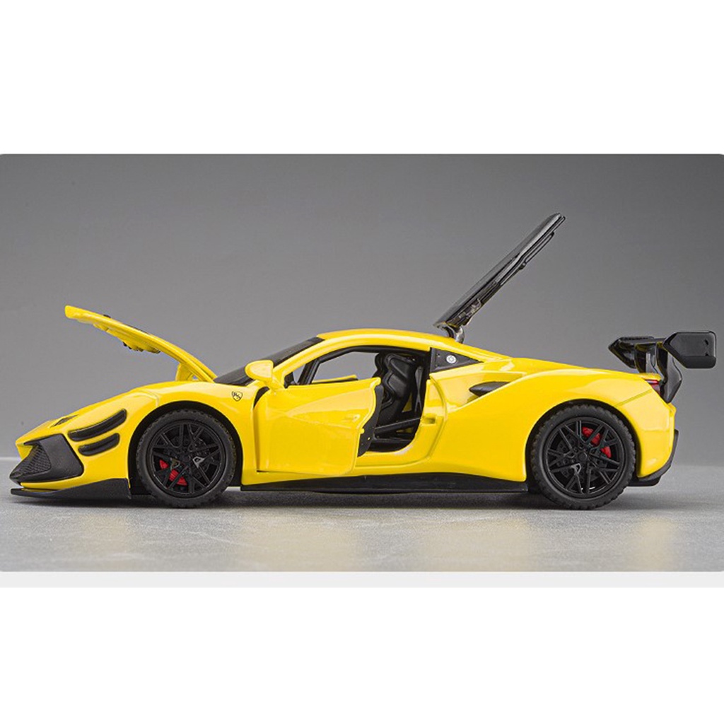 Xe mô hình bằng sắt Ferrari 488 GTB TẶNG KÈM BIỂN SỐ tỉ lệ 1:32 hãng DoubleHorses