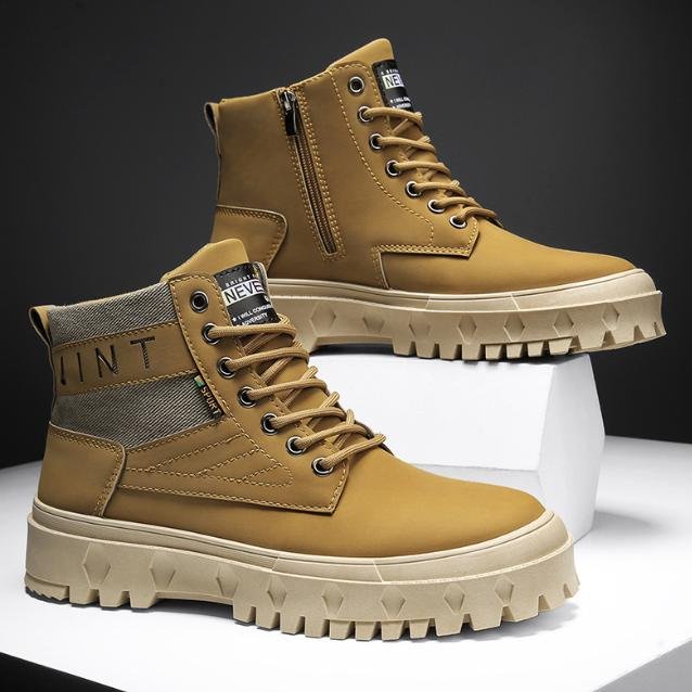 Giày Boot Nam - Combat Boots Thời Trang Đế Cao 2 Màu GN421