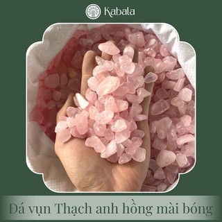 Đá vụn thạch anh hồng mài bóng - kabala - kbl-đvbtah