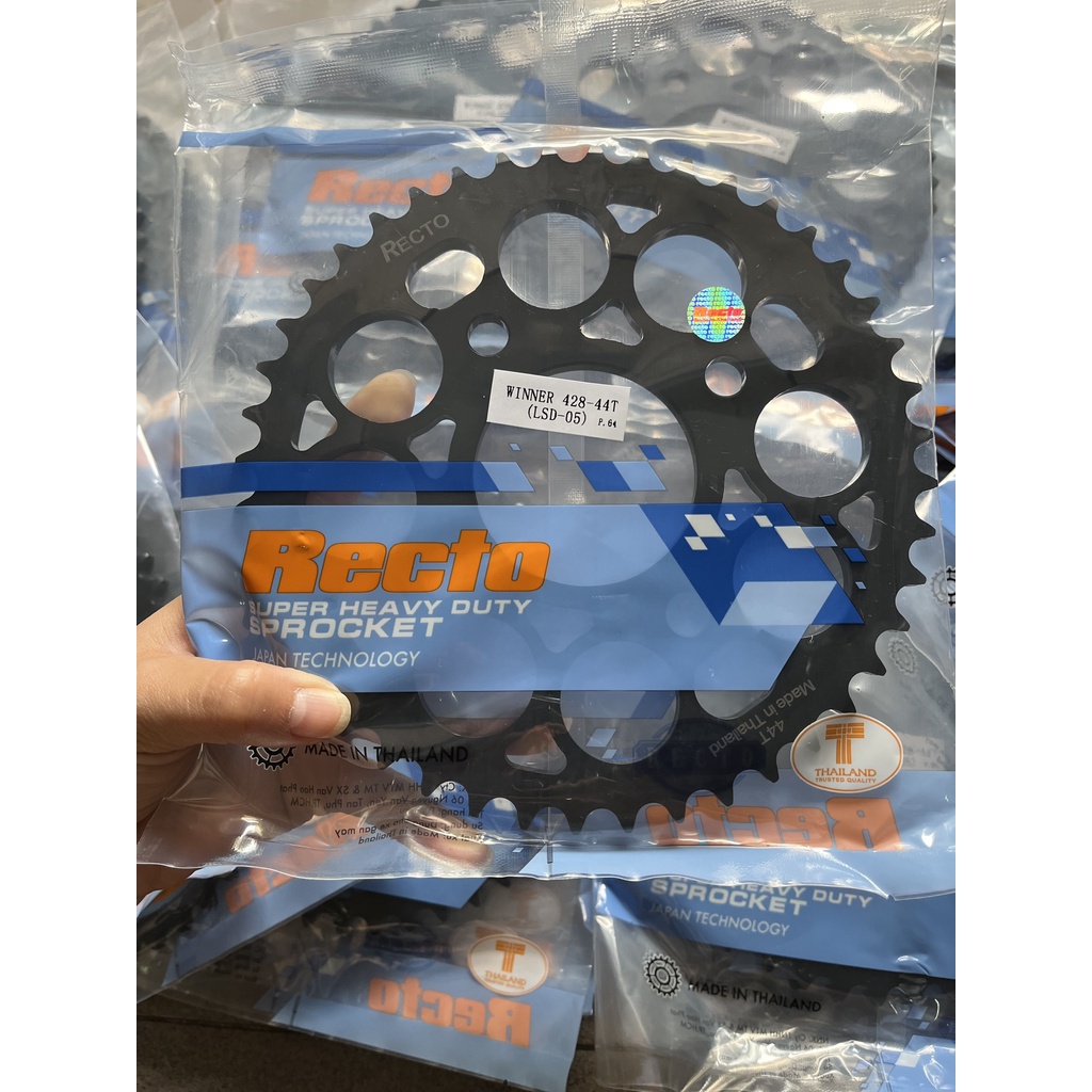 Dĩa thép Recto mẫu mới 44T cho xe Winner, Winner X, Sonic