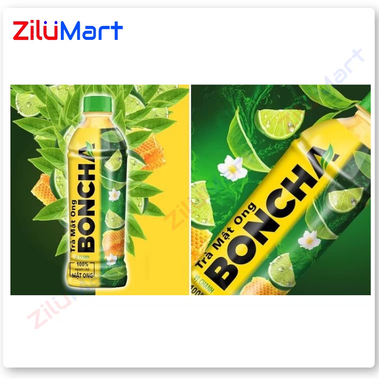 Nước trà mật ong Boncha vị chanh  loại 450ml