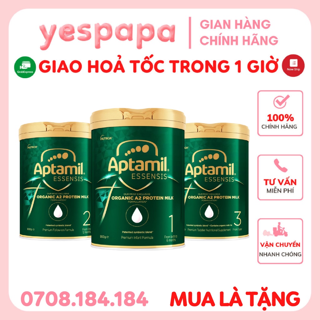 Sữa Aptamil Essensis Organic số 1-2-3 900gr Úc