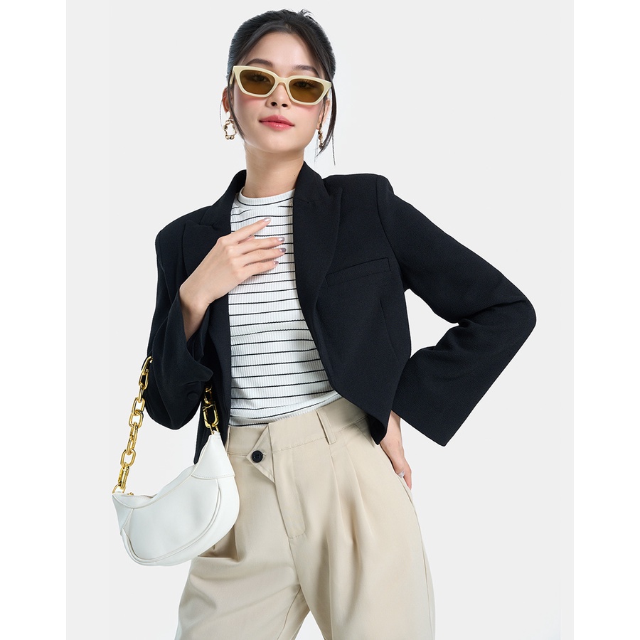 Áo Khoác Nữ Thời Trang JUNO Dáng Croptop Kiểu Blazer JNKHC014