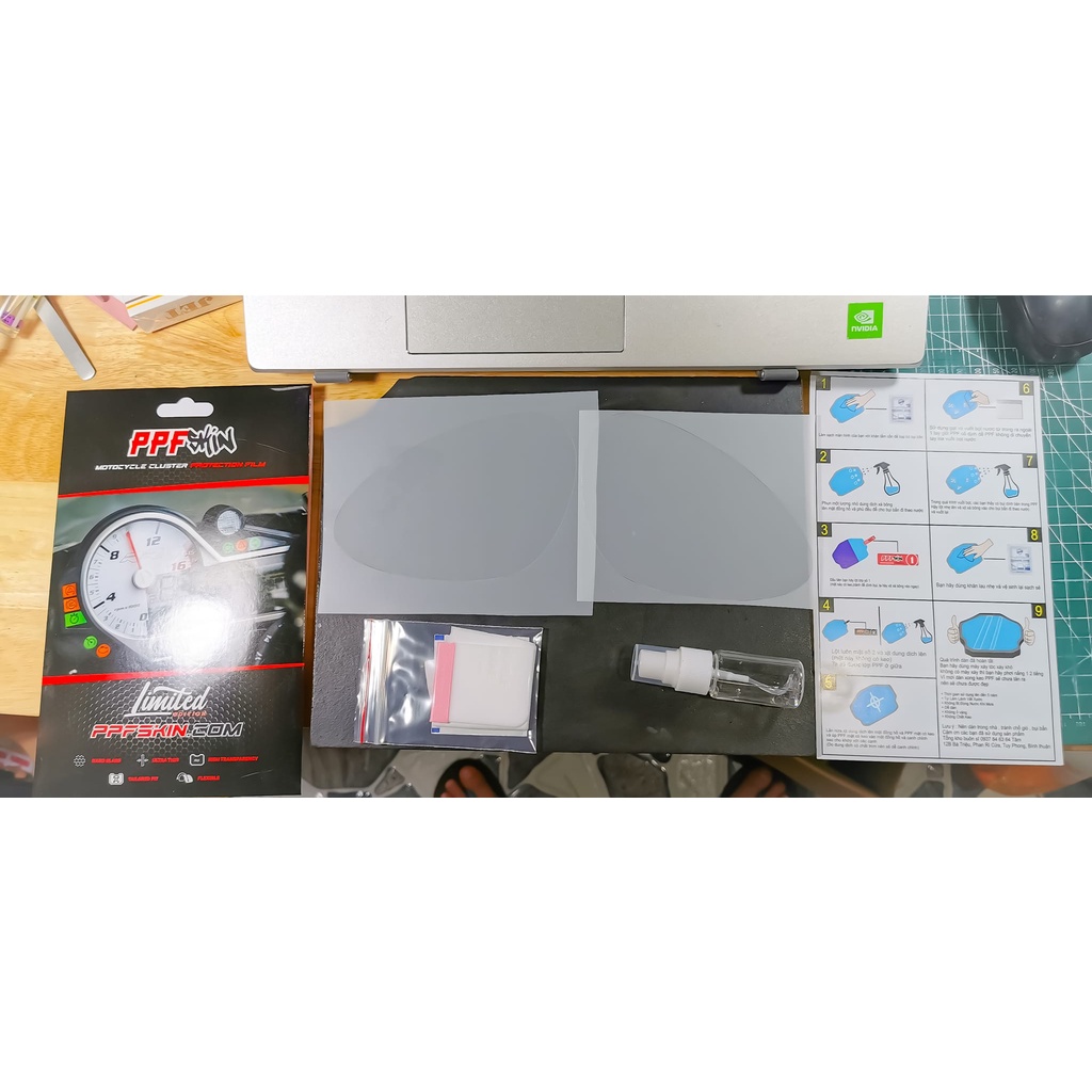 Dán kính SH 125,150,160,350i 2023. . UPPF NANO chống bám nước gương chiếu hậu  không dính nước Hiệu ứng lá sen