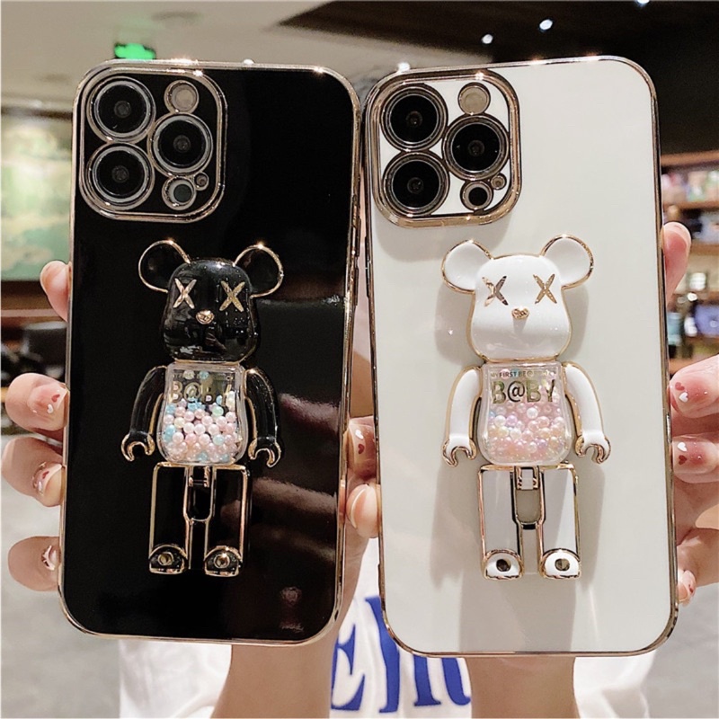 Ốp Lưng TPU Mềm Mạ Viền - Kèm Giá Đỡ (Đủ dòng ĐT: IPhone, Samsung, Oppo, Vivo, Xiaomi)