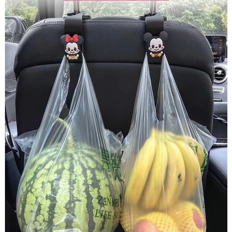 Móc treo đồ xe ô tô dán sticker dễ thương hình chữ S - Móc treo đồ cài sau ghế xe ô tô Cao Cấp ,móc treo đồ trên xe ô tô