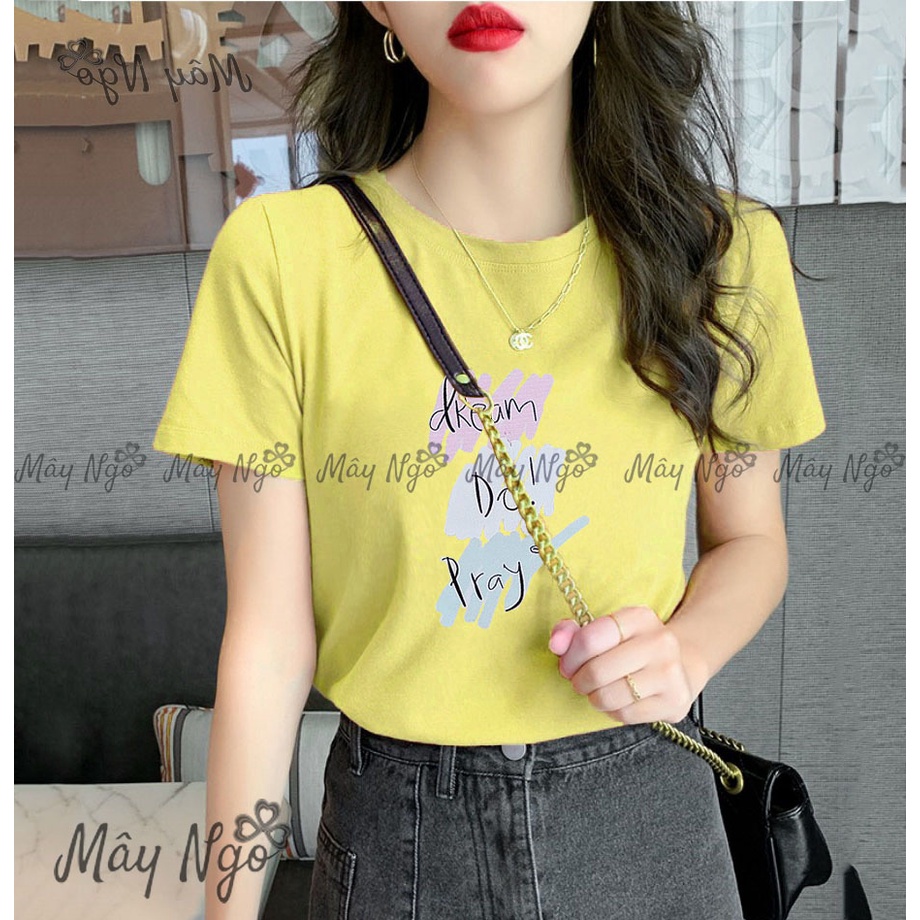 Áo thun thái chữ nhỏ xinh form ôm