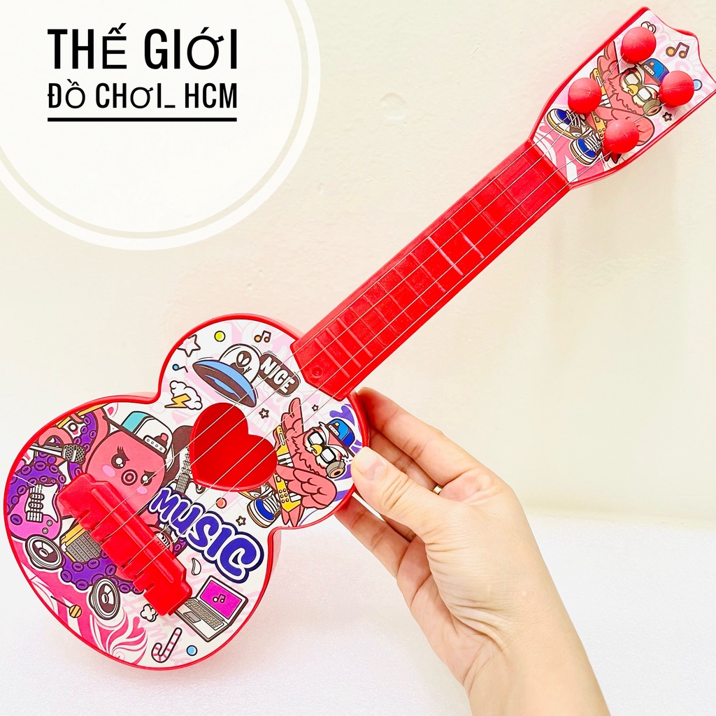 [MỚI - ĐẸP - 50 CM] Đồ chơi trẻ em đàn guitar hình chú vịt vàng dễ thương dành cho bé thích âm nhạc, ca hát, đàn ghita