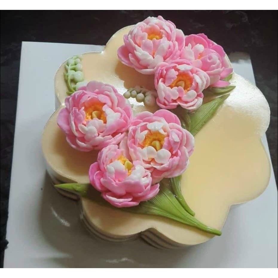 Khuôn Silicon Rau Câu Hoa Mẫu Đơn Nở Nhiều lớp