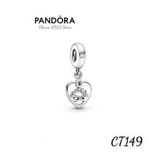 CHARM PAN ALE TREO TIM KHẮC CHỮ TÌNH BẠN BẠC S925 THUẦN KHIẾT HÀNG CAO CẤP
