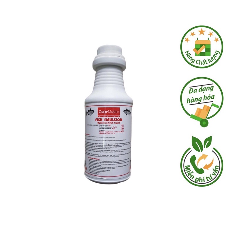 Đạm cá Mix 250ml Fish Emulsion – Crop Master Fish Emulsion là phân đạm cá cao cấp của Mỹ