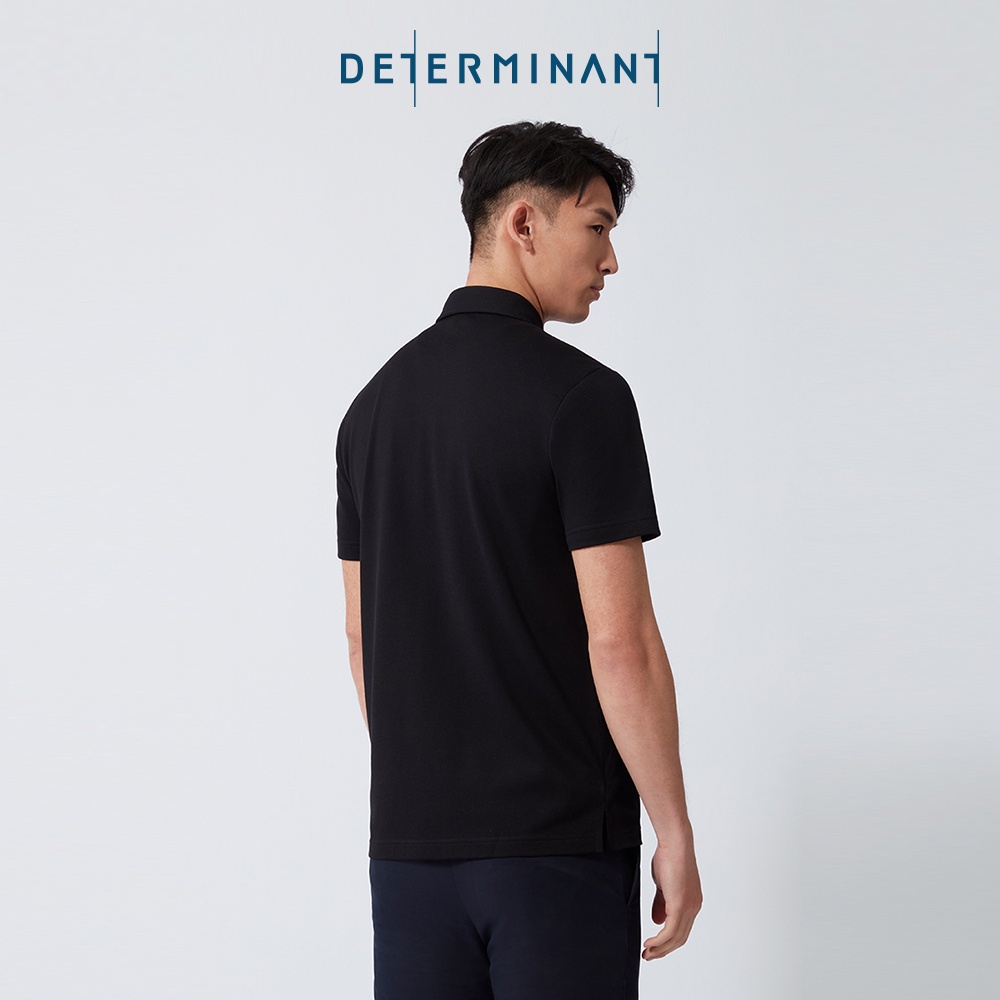 Áo thun nam Polo Cotton kháng khuẩn bền màu thương hiệu Determinant - màu Đen [P02]