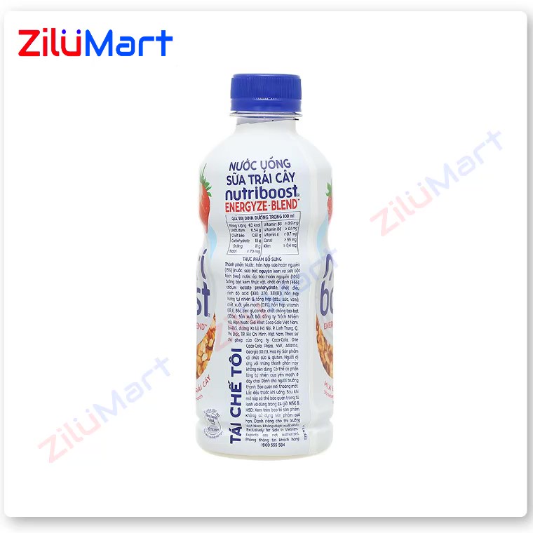 Sữa trái cây Nutriboost hương dâu (thùng 24 chai) loại 297ml