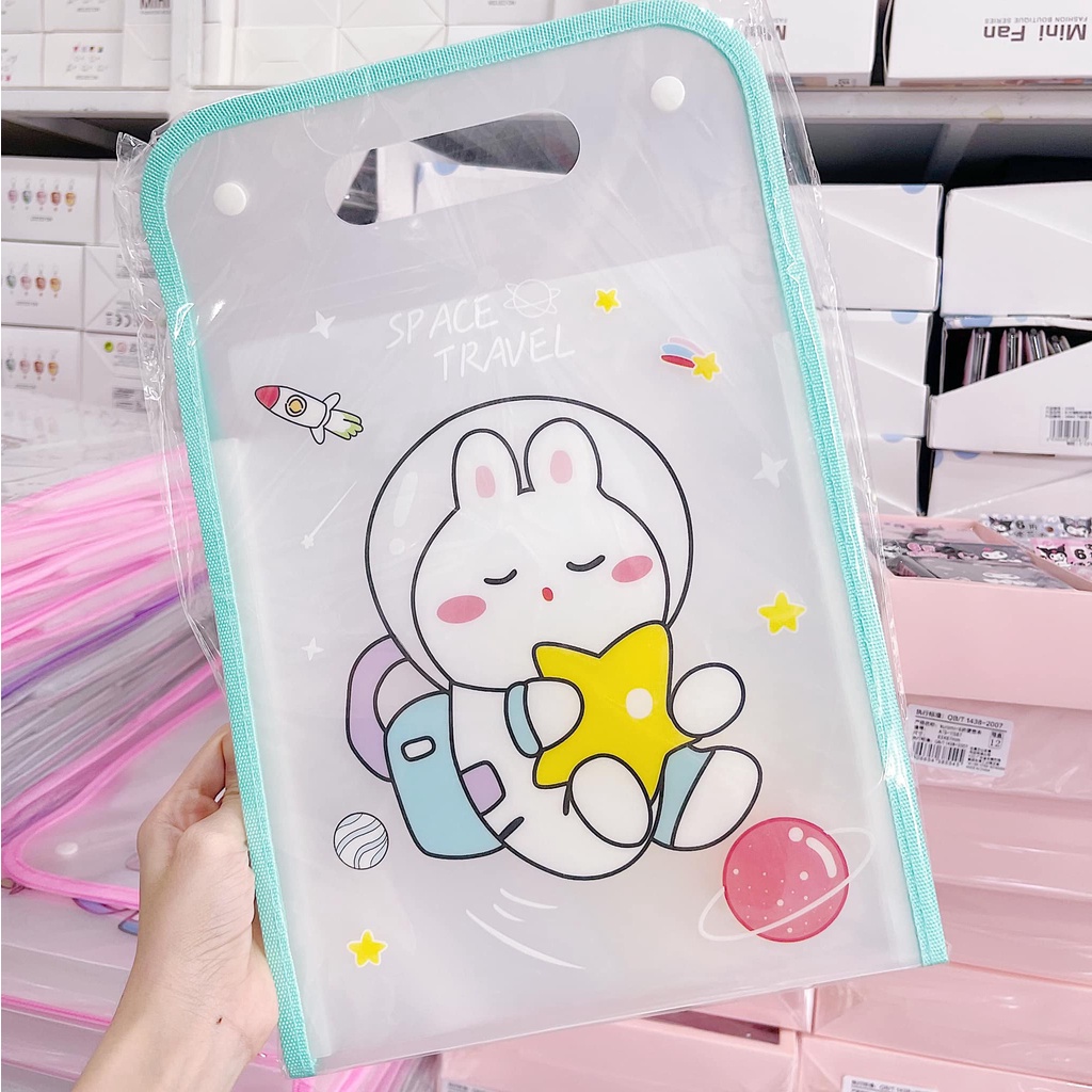 Bìa hồ sơ, bìa tài liệu A4 13 ngăn quai có tặng kèm sticker phân loại