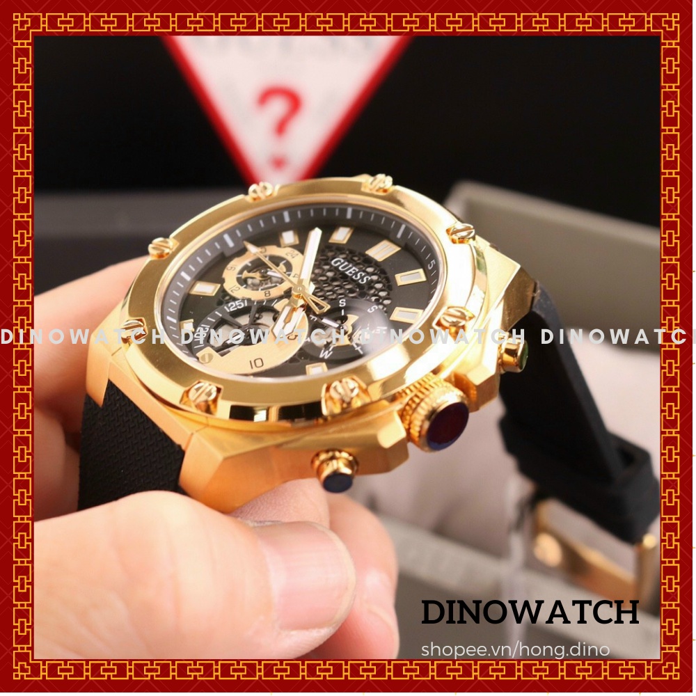 Đồng Hồ Nam Guess GW0334G2 GW0334G3 F.A - Dây Silicon - Size 45mm