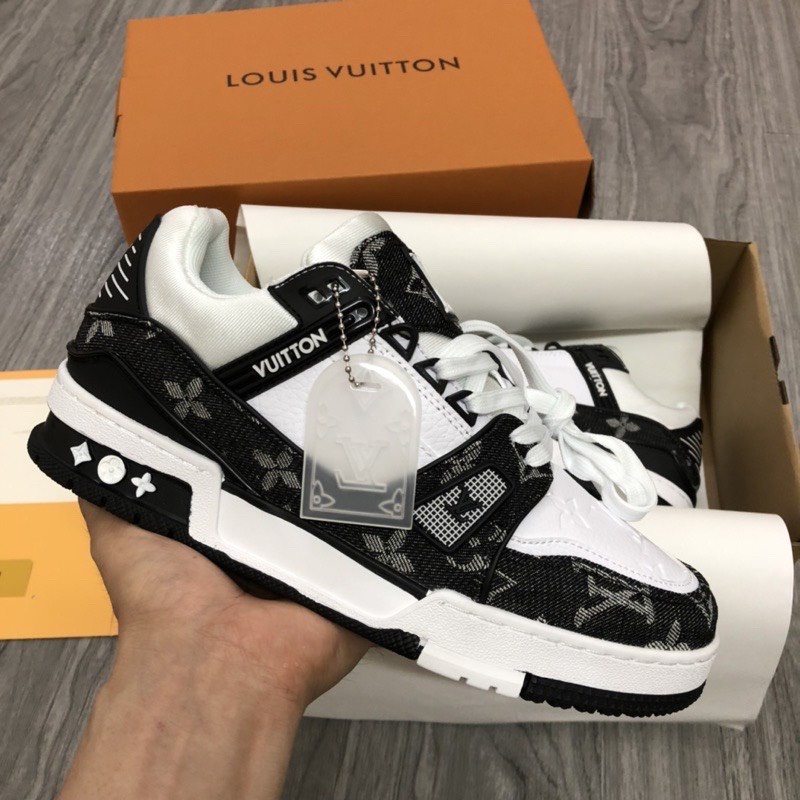 Giày Thể Thao LV Louis Vuitton Trainer Black White Nam Nữ, Giày LV Đỏ, Đen Các Màu Hót Siêu Chất - thanggiaychina