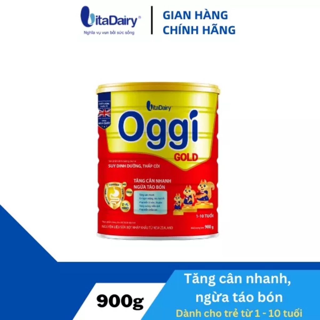 [HSD T6-2025] [Quét Mã QR - TL Đổi Quà] Sữa Bột OGGI Suy Dinh Dưỡng Gold 900g.