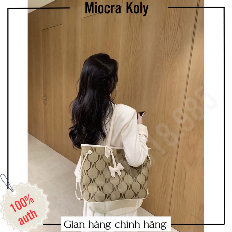 [Sẵn] Túi Tote nâu to nữ tặng kèm ví cầm tay - Chính hãng Miocra Koly - mk30063