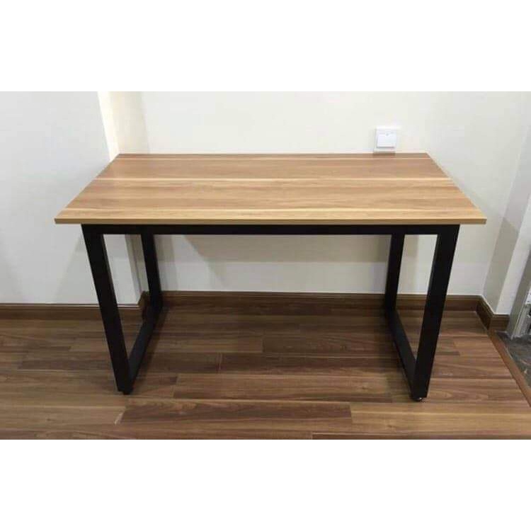 Bàn làm việc chân sắt chữ U khung 25*50mm (1m2*60cm*75cm; 1m6*60cm*75cm) gỗ công nghiệp